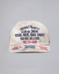 Club de Cinéma Aged Snapback Cap in White Washed Cotton