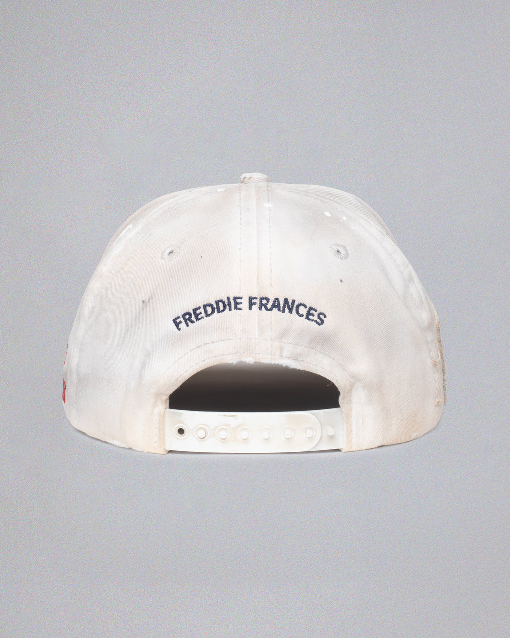 Club de Cinéma Aged Snapback Cap in White Washed Cotton