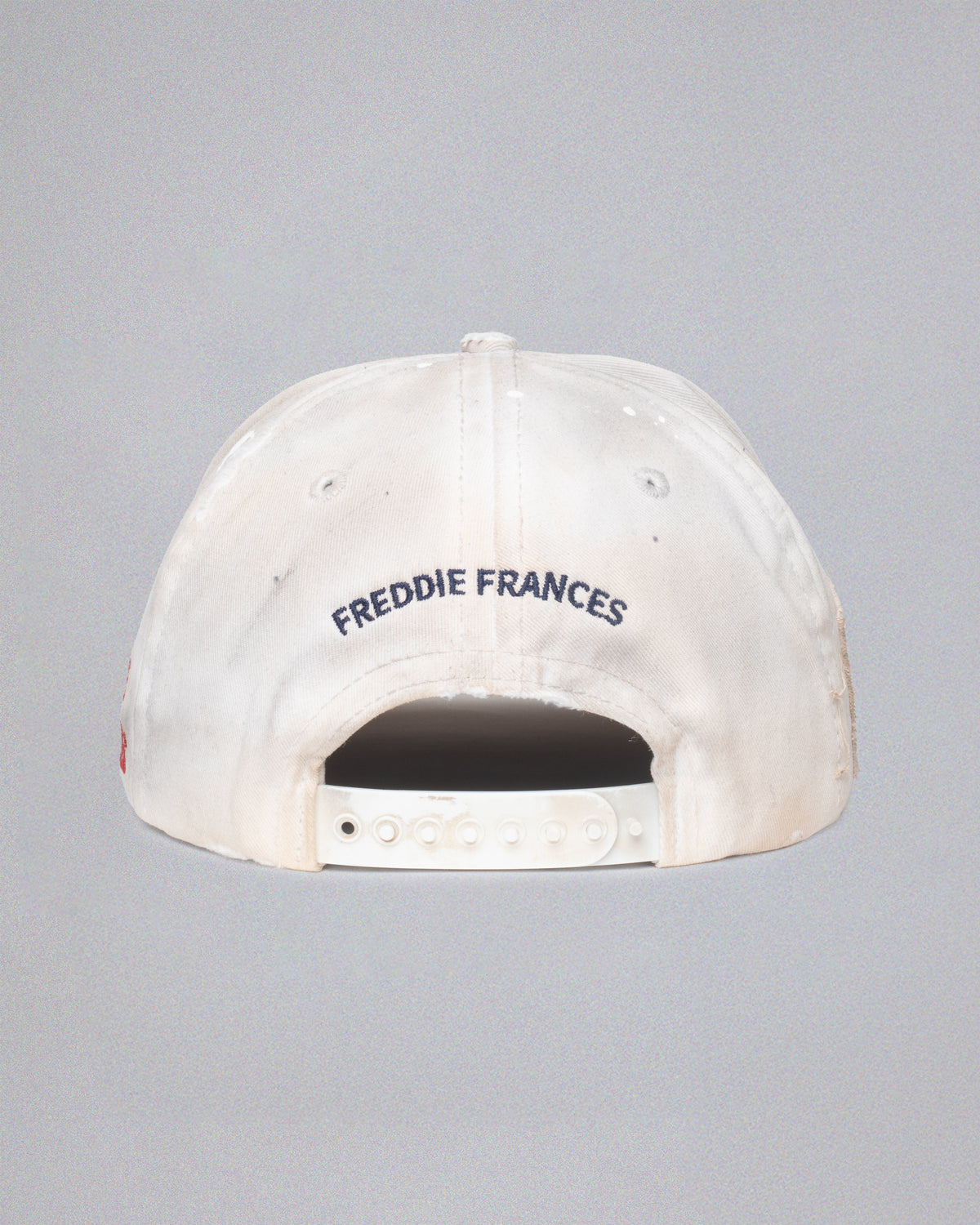 Club de Cinéma Aged Snapback Cap in White Washed Cotton