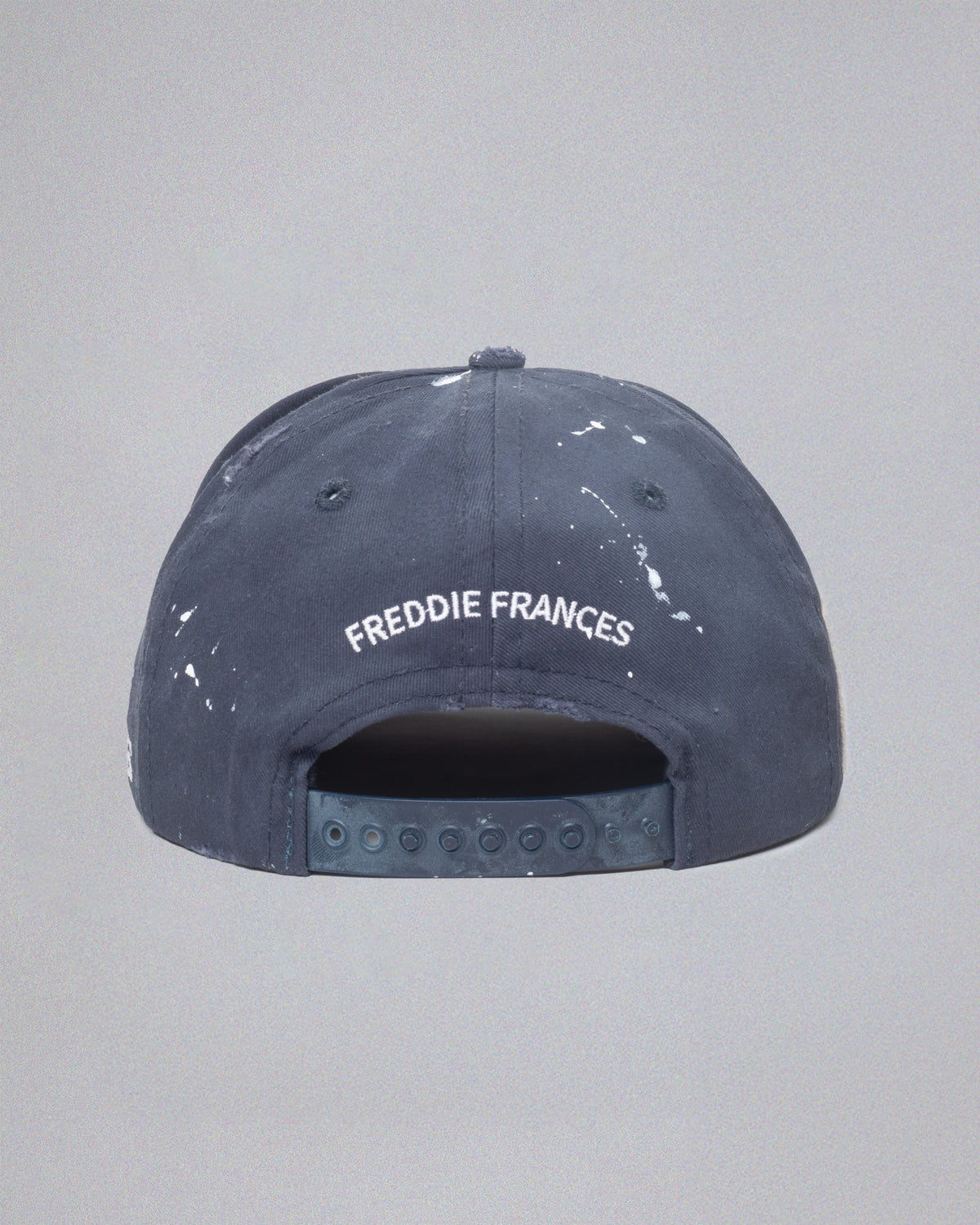 Club de Cinéma Aged Snapback Cap in Navy Washed Cotton