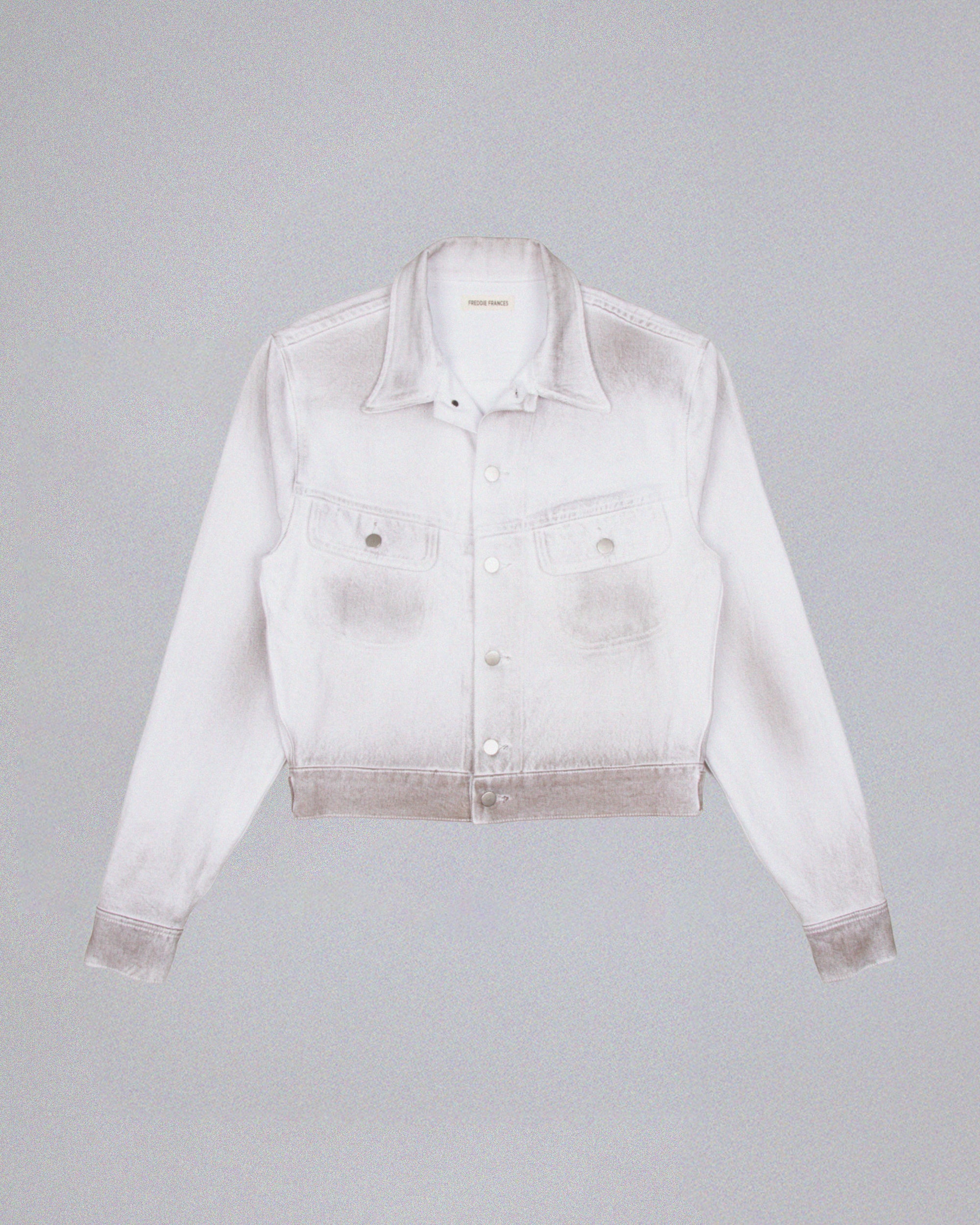 Alix Derty White Denim Trucker Jacket