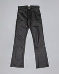 Casbah Double Knee Slim Flare Leather Pants