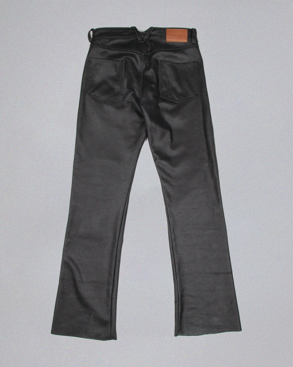 Casbah Double Knee Slim Flare Leather Pants