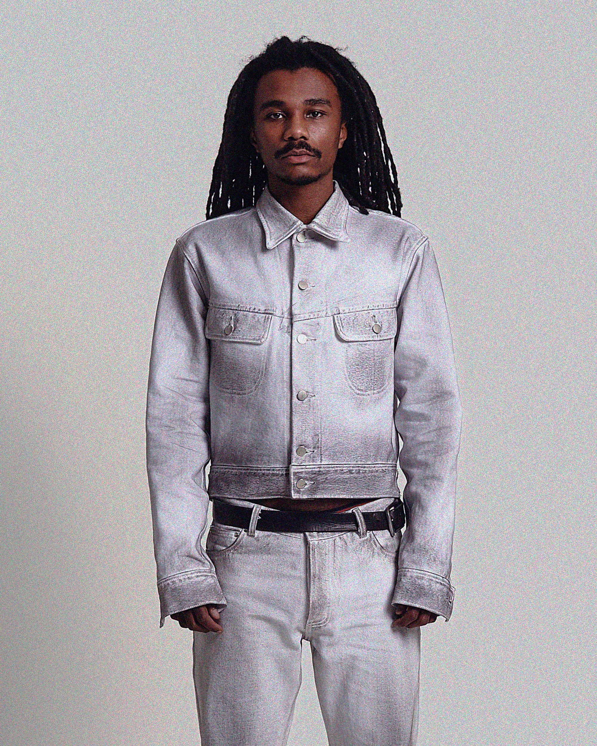 Alix Derty White Denim Trucker Jacket
