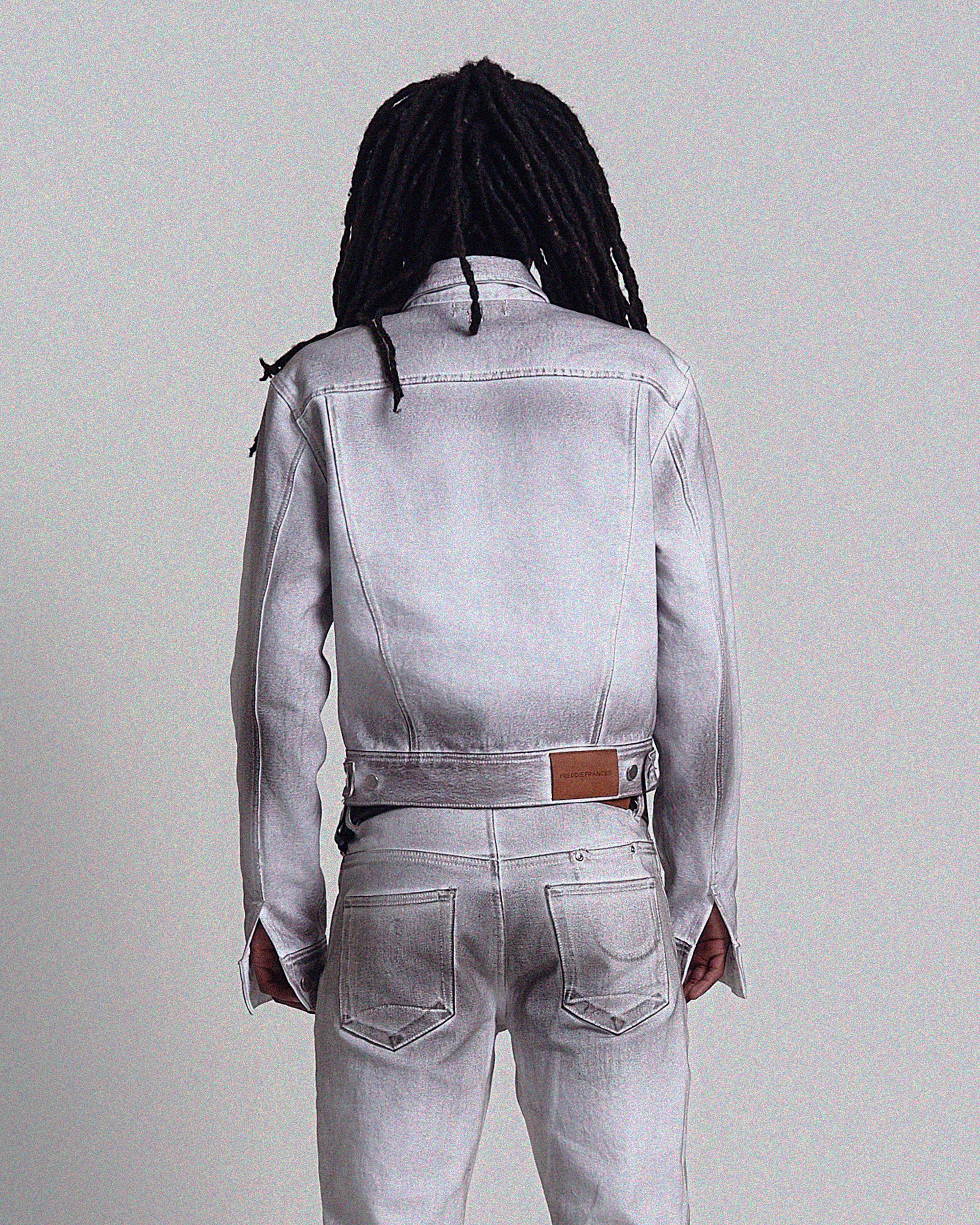 Alix Derty White Denim Trucker Jacket